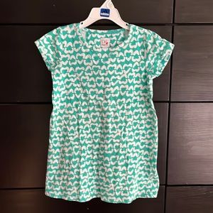 Diane von Furstenberg for gap kids size small (6-7) green heart dress